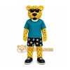 Yellow Cheetah Mascot Costume for Sports Events Yellow Cheetah Mascot Costume for Sports Events