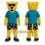 Yellow Cheetah Mascot Costume for Sports Events