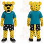 Yellow Cheetah Mascot Costume for Sports Events