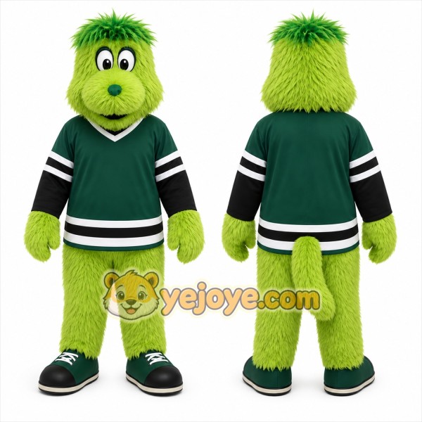 Green Monster Mascot Costume for Sports Events