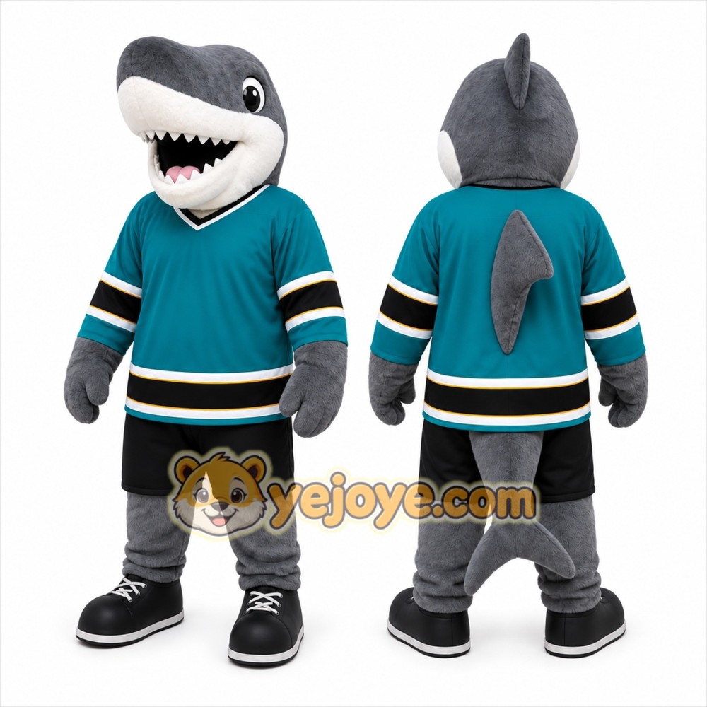 Gray Shark Mascot Costume for Sports Events Gray Shark Mascot Costume for Sports Events