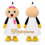 White Award Ribbon Mascot Costume for School Events