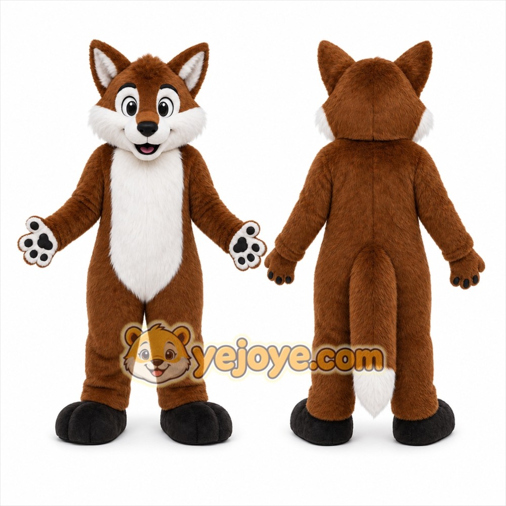 Brown Fox Mascot Costume for Events and Promotions