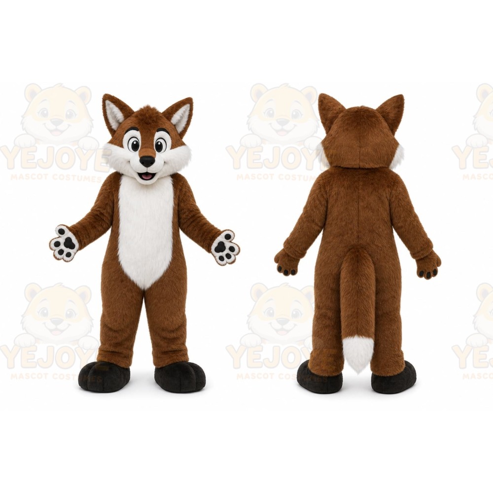 Brown Fox Mascot Costume for Events and Promotions
