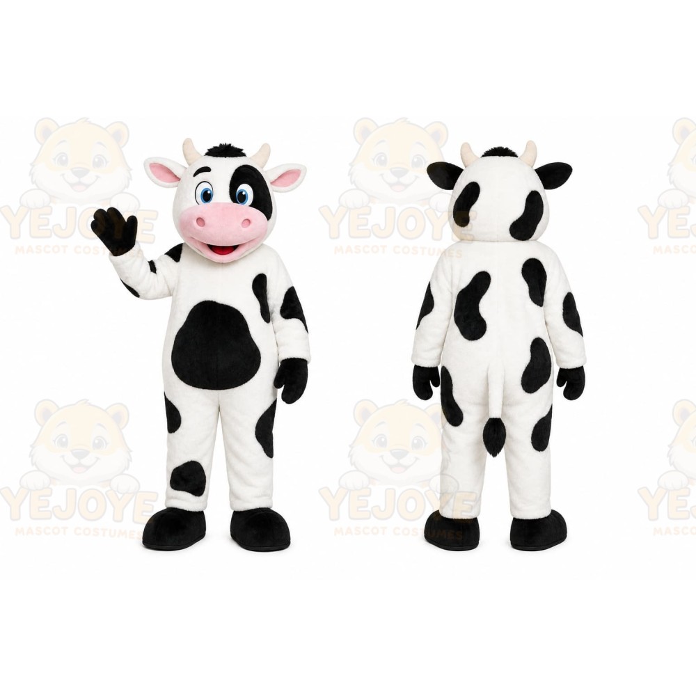 White Cow Mascot Costume for Events and Promotions