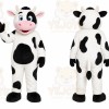 White Cow Mascot Costume for Events and Promotions