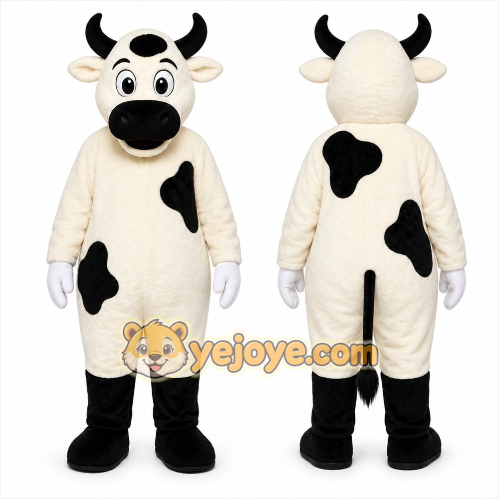 White Cow Mascot Costume for Events and Promotions White Cow Mascot Costume for Events and Promotions