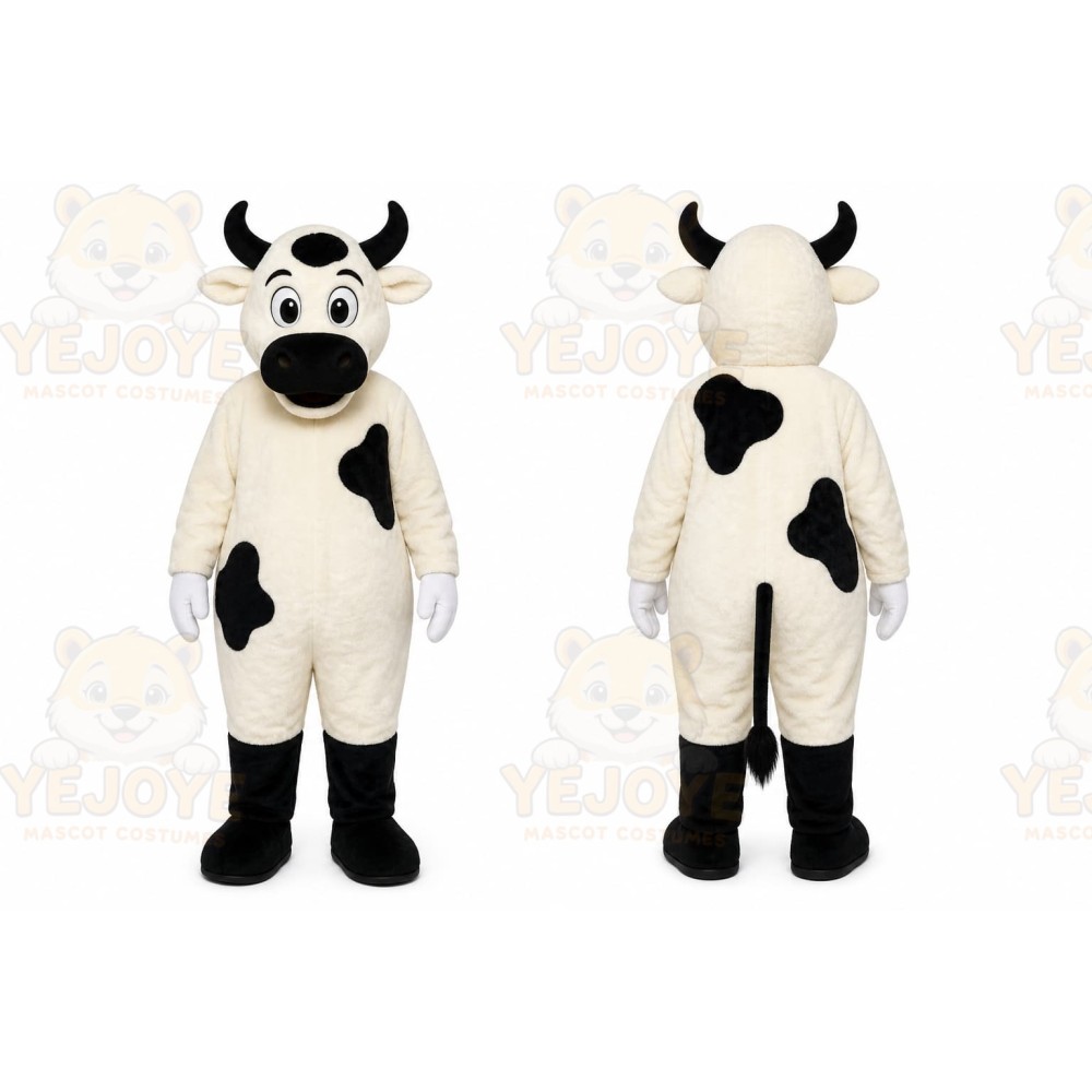 White Cow Mascot Costume for Events and Promotions