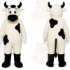 White Cow Mascot Costume for Events and Promotions