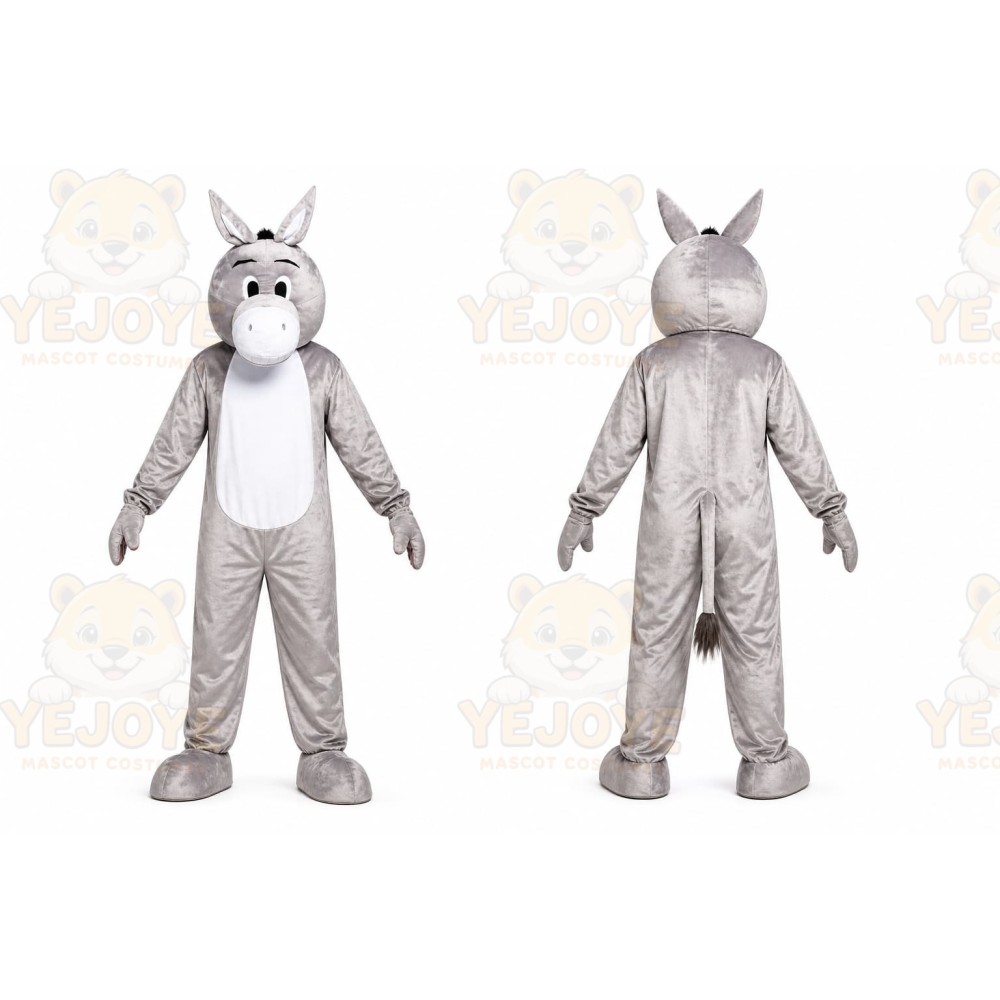 Gray Donkey Mascot Costume for Events and Promotions