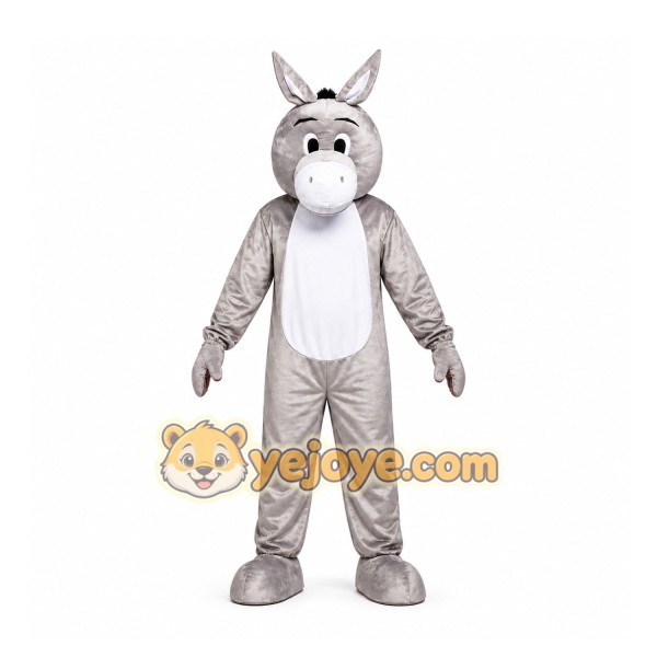 Gray Donkey Mascot Costume for Events and Promotions
