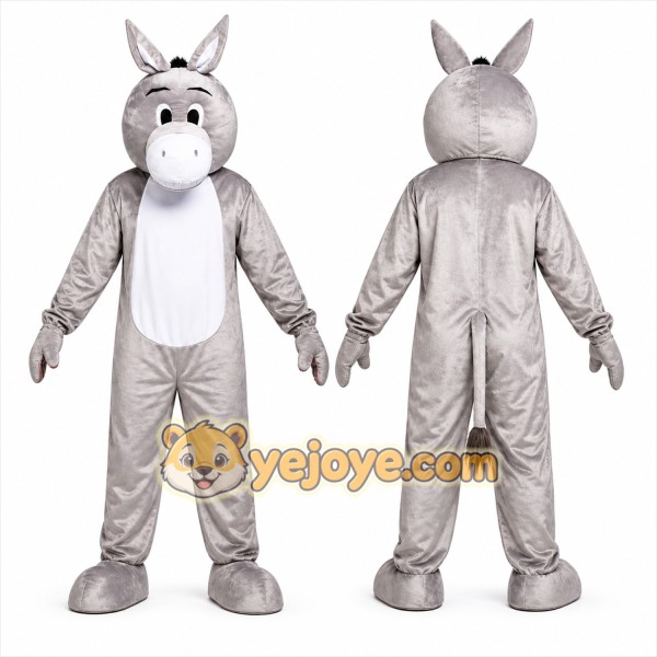 Gray Donkey Mascot Costume for Events and Promotions