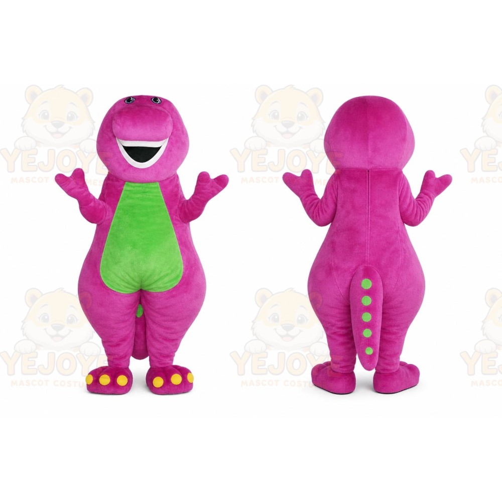 Purple Dinosaur Mascot Costume for Children's Events
