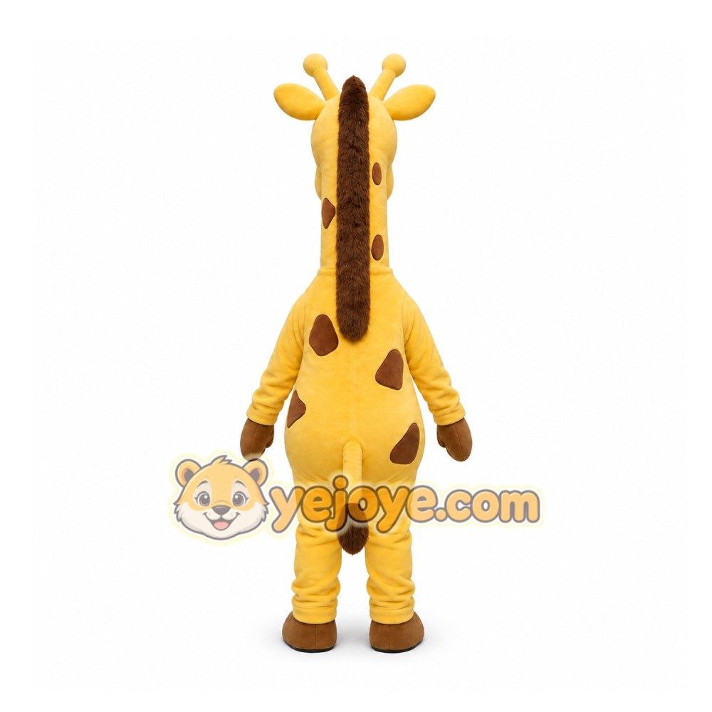 Yellow Giraffe Mascot Costume for Children's Events