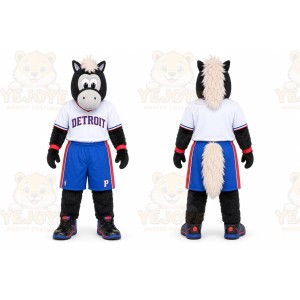 Black Horse Mascot Costume for Sports Events