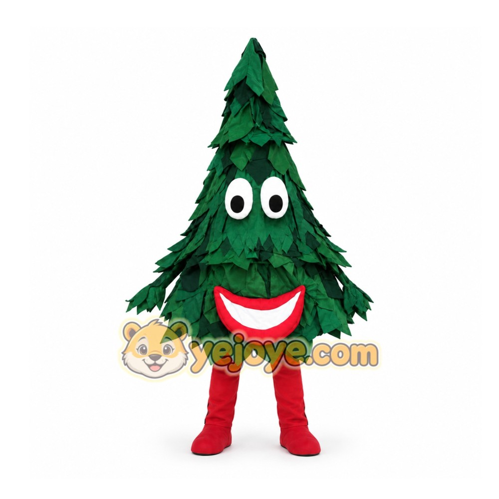 Green Tree Mascot Costume for Holiday Events