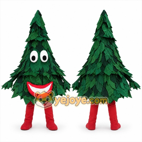 Green Tree Mascot Costume for Holiday Events