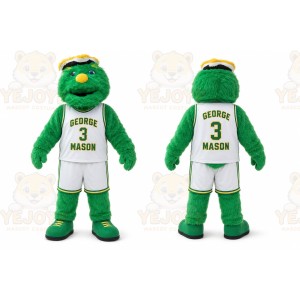 Green Monster Mascot Costume for Sports Events