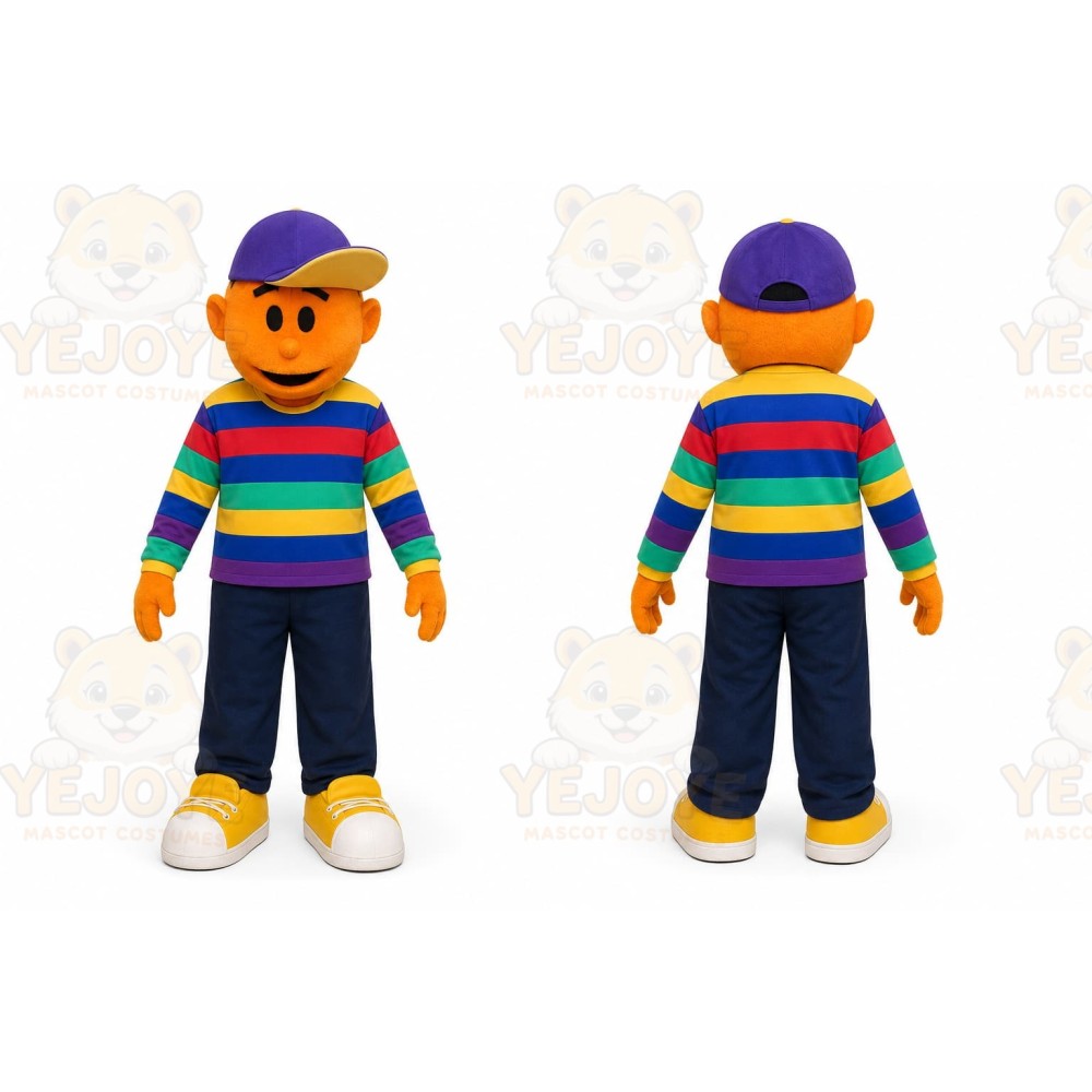 Orange Boy Mascot Costume for Children's Events