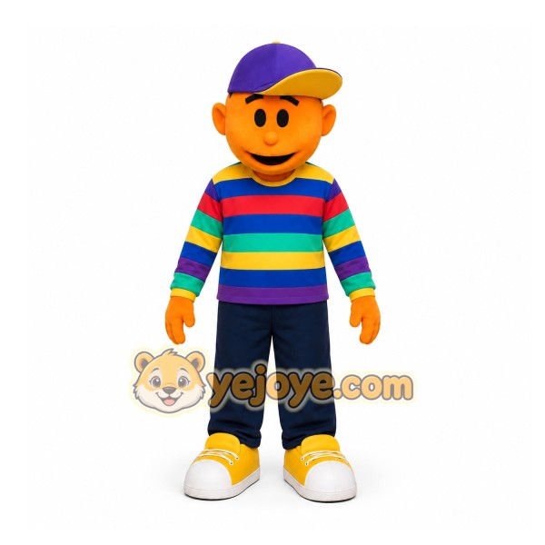 Orange Boy Mascot Costume for Children's Events