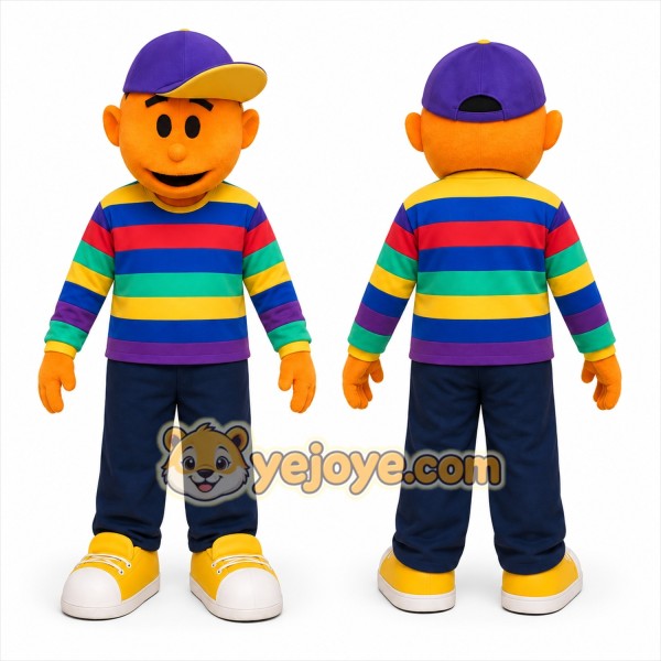 Orange Boy Mascot Costume for Children's Events