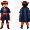 Blue Musketeer Mascot Costume for School Events