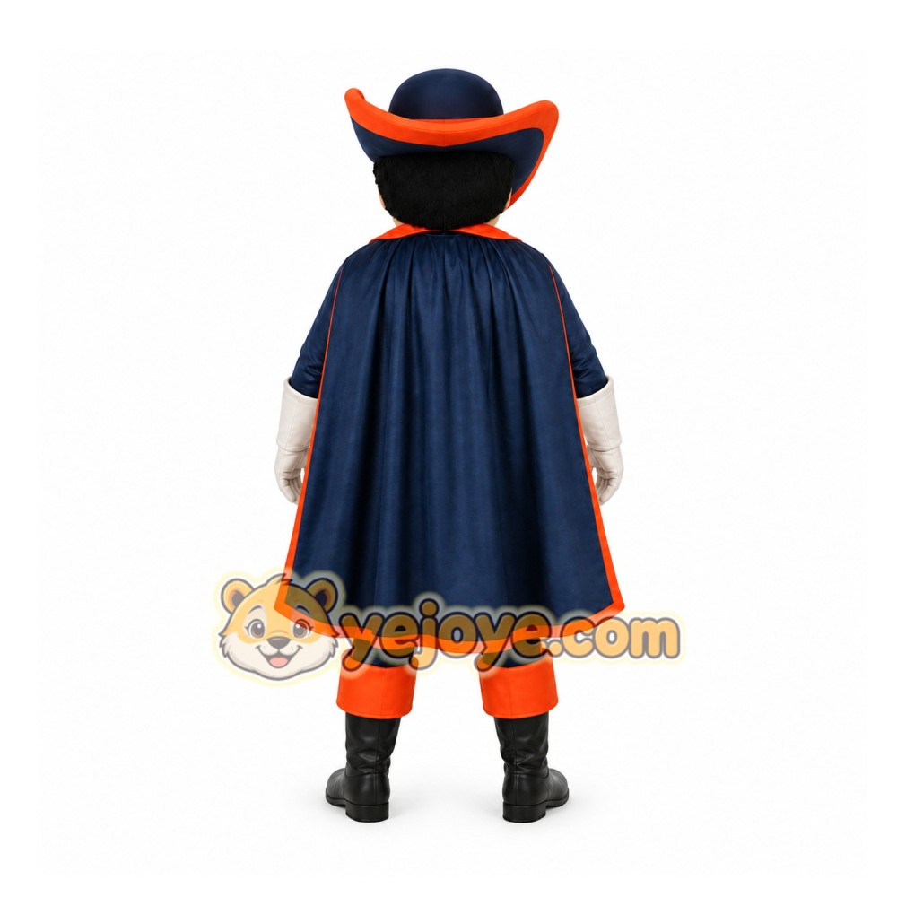 Blue Musketeer Mascot Costume for School Events