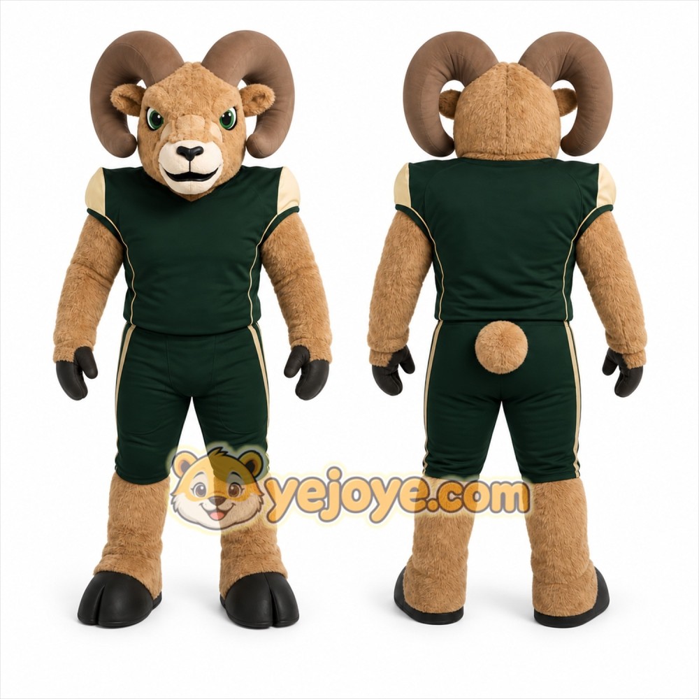 Brown Ram Mascot Costume for Sports Events Brown Ram Mascot Costume for Sports Events