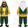 Green Middle Eastern Man Mascot Costume for Events and Promotions
