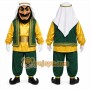 Green Middle Eastern Man Mascot Costume for Events and Promotions