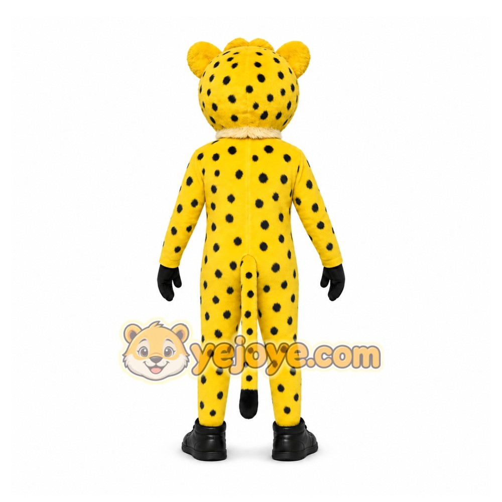 Yellow Cheetah Mascot Costume for Sports Events Yellow Cheetah Mascot Costume for Sports Events