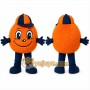 Orange Round Character With Cap Mascot Costume for Events and Promotions