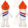 White Barber Pole With Flame Mascot Costume for Corporate Events