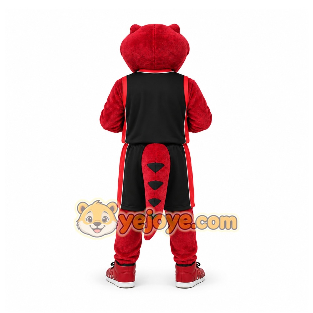 Red Dinosaur Mascot Costume for Sports Events Red Dinosaur Mascot Costume for Sports Events