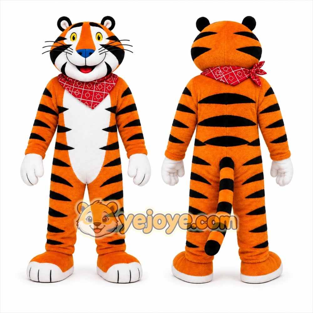 Orange Tiger Mascot Costume for Sports Events Orange Tiger Mascot Costume for Sports Events