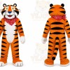 Orange Tiger Mascot Costume for Sports Events