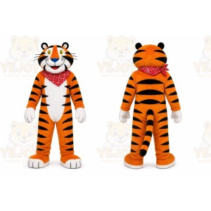 Orange Tiger Mascot Costume for Sports Events