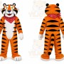 Orange Tiger Mascot Costume for Sports Events
