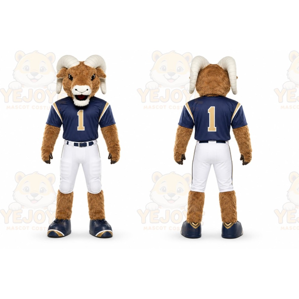 Brown Ram Mascot Costume for Sports Events