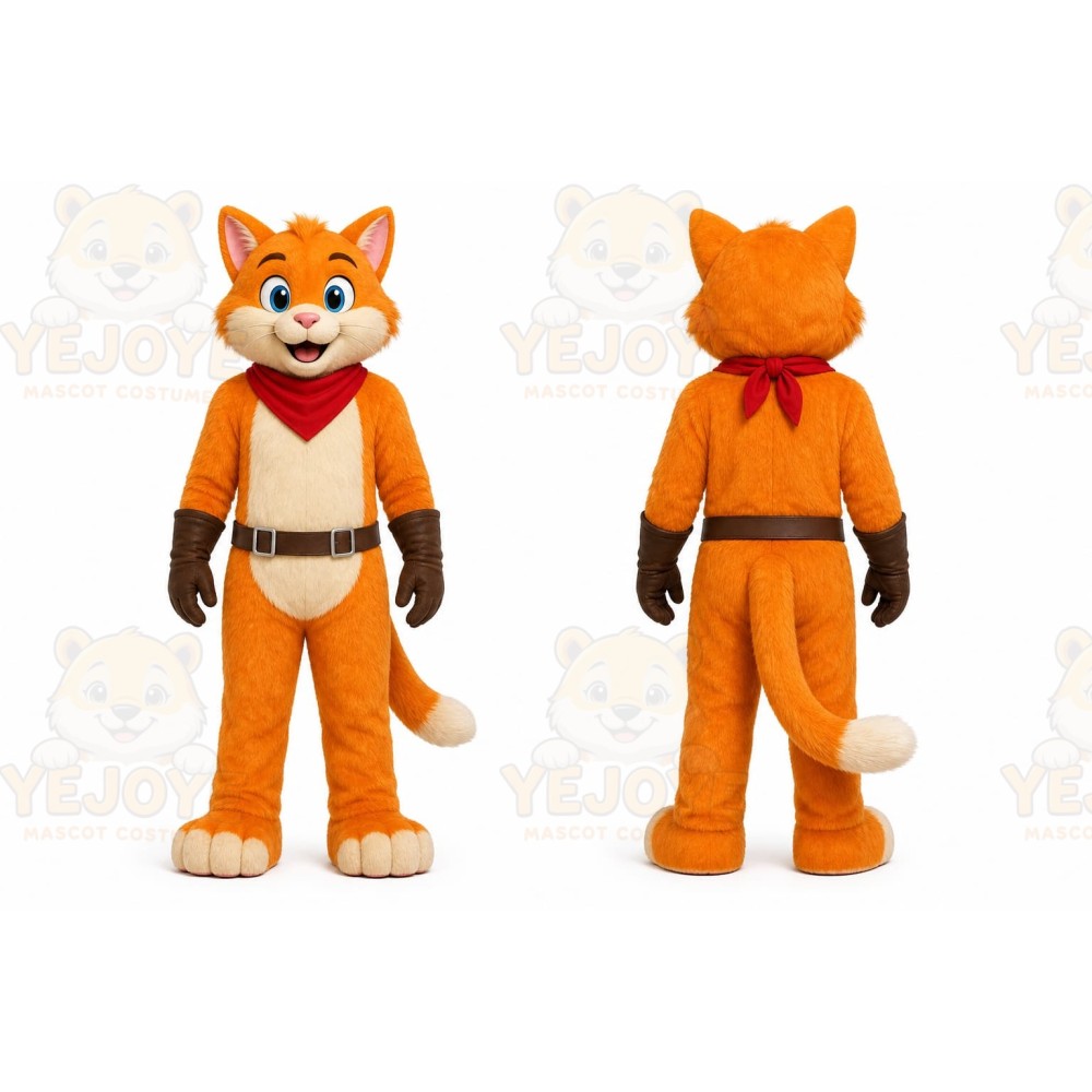Orange Fox Mascot Costume for Children's Events