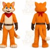 Orange Fox Mascot Costume for Children's Events
