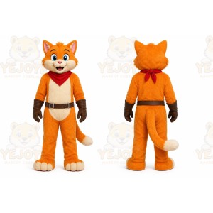 Orange Fox Mascot Costume for Children's Events