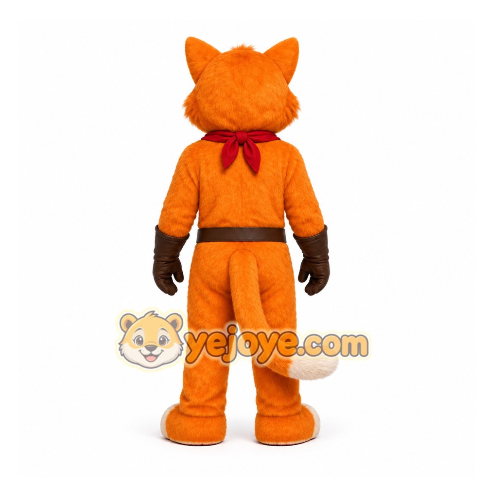 Orange Fox Mascot Costume for Children's Events