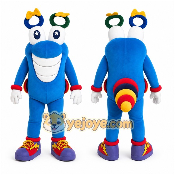 Blue Cartoon Bug Mascot Costume for Children's Events