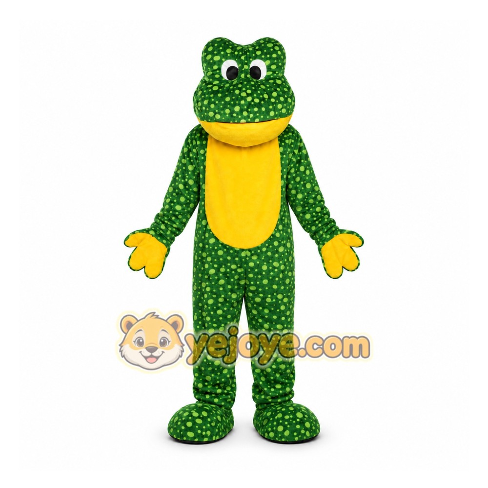 Green Frog Mascot Costume for Events and Promotions