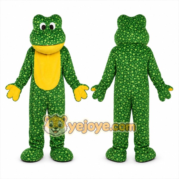 Green Frog Mascot Costume for Events and Promotions