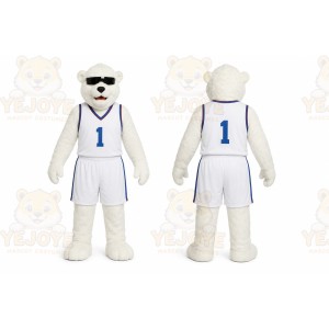 White Polar Bear Mascot Costume for Sports Events