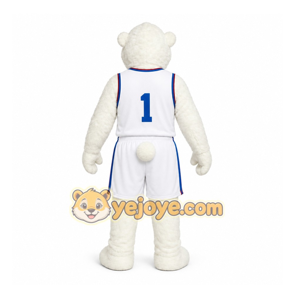 White Polar Bear Mascot Costume for Sports Events White Polar Bear Mascot Costume for Sports Events