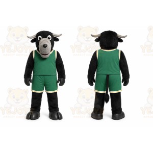 Black Bull Mascot Costume for Sports Events