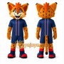 Orange Cheetah Mascot Costume for Sports Events